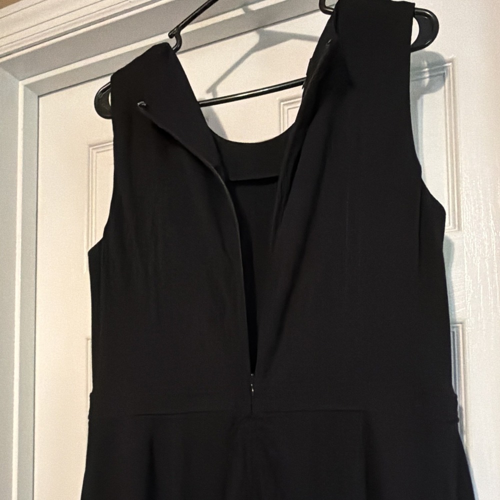 Talbots Women's Black Solid Sleeveless Knee Length Dress Size 14 Dress, Black - Picture 6 of 8